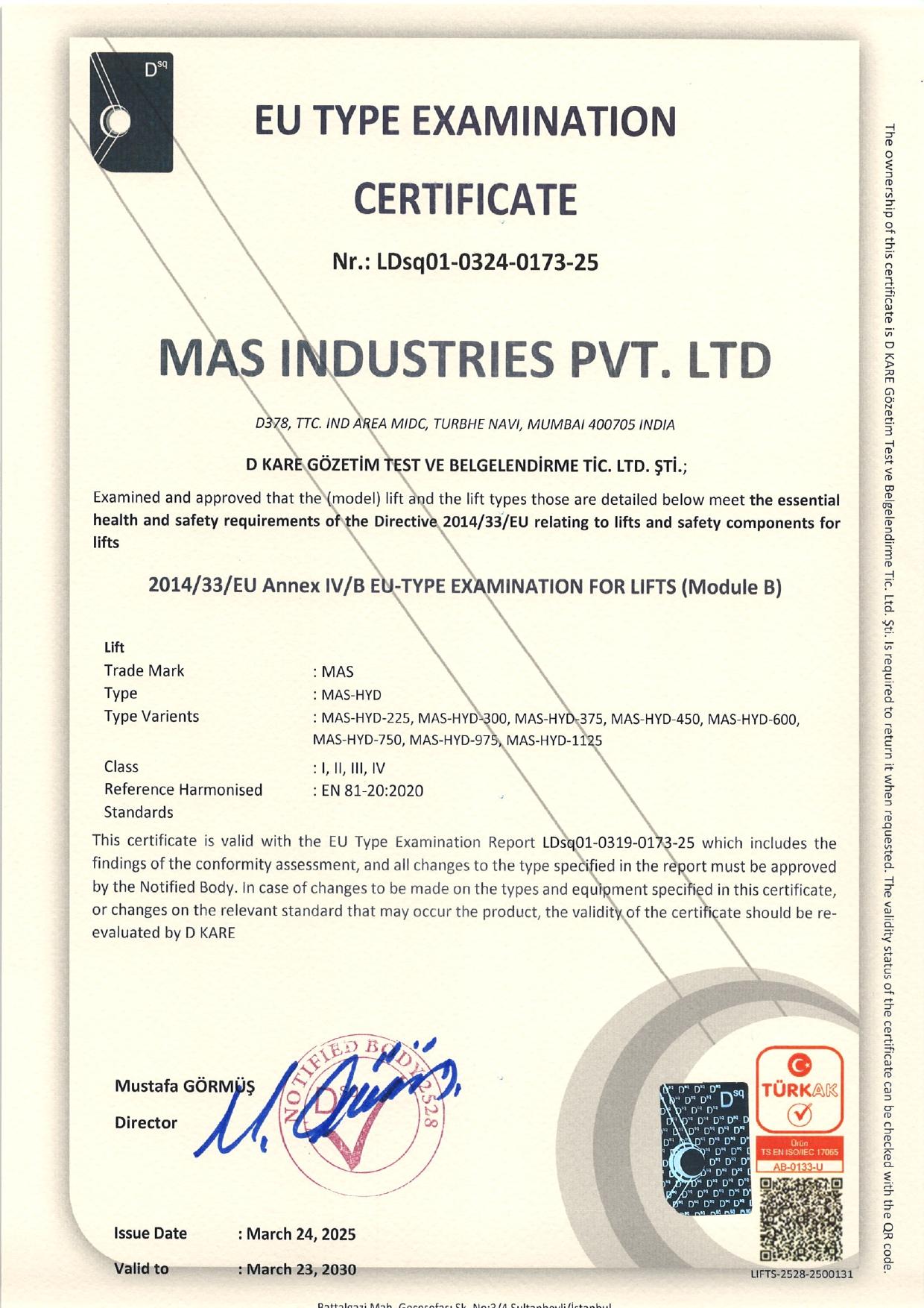 Certificate