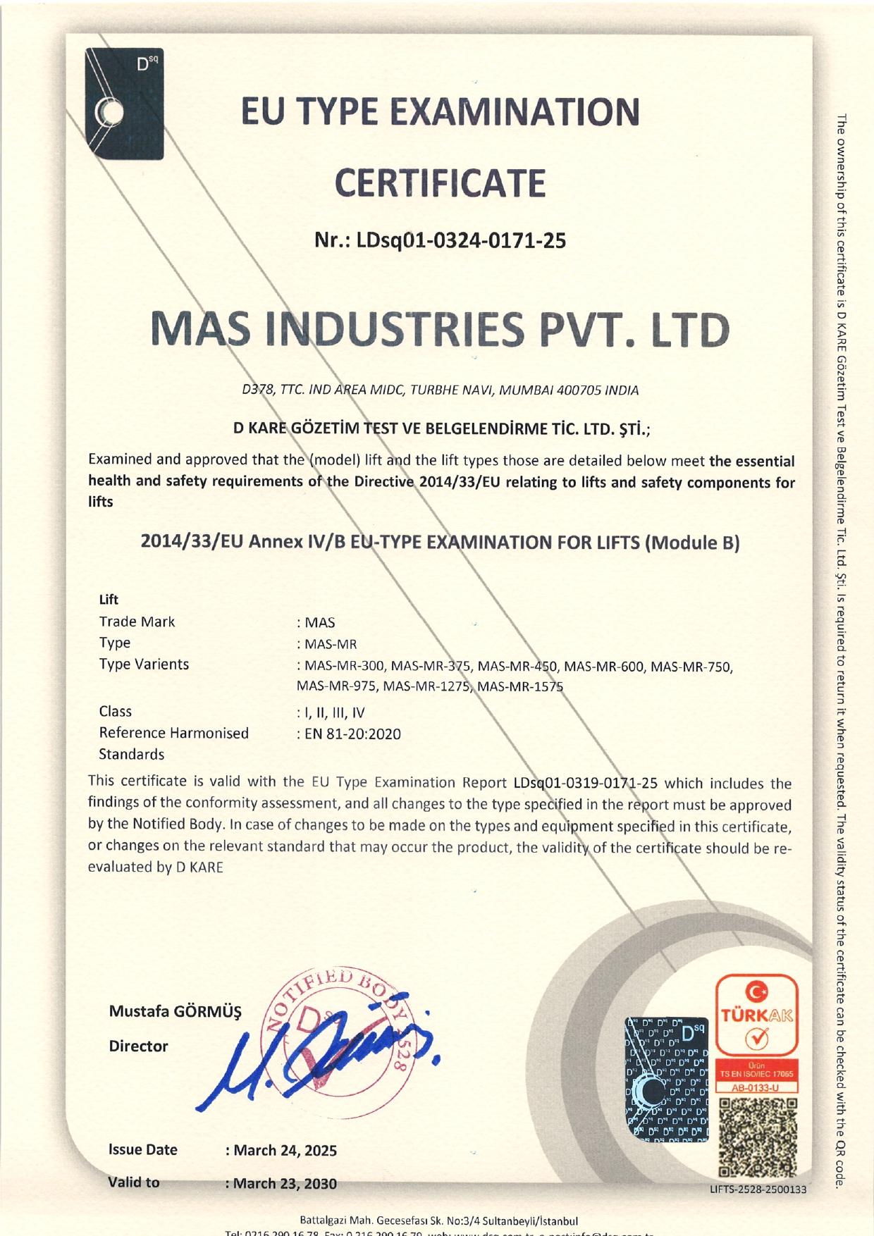 Certificate